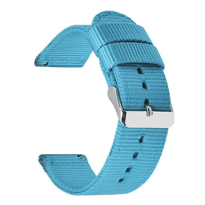 Bracelet de montre en toile de nylon unie avec boucle ardillon en acier inoxydable, 18mm, 20mm, 22mm, 24mm