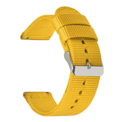 Bracelet de montre en toile de nylon unie avec boucle ardillon en acier inoxydable, 18mm, 20mm, 22mm, 24mm