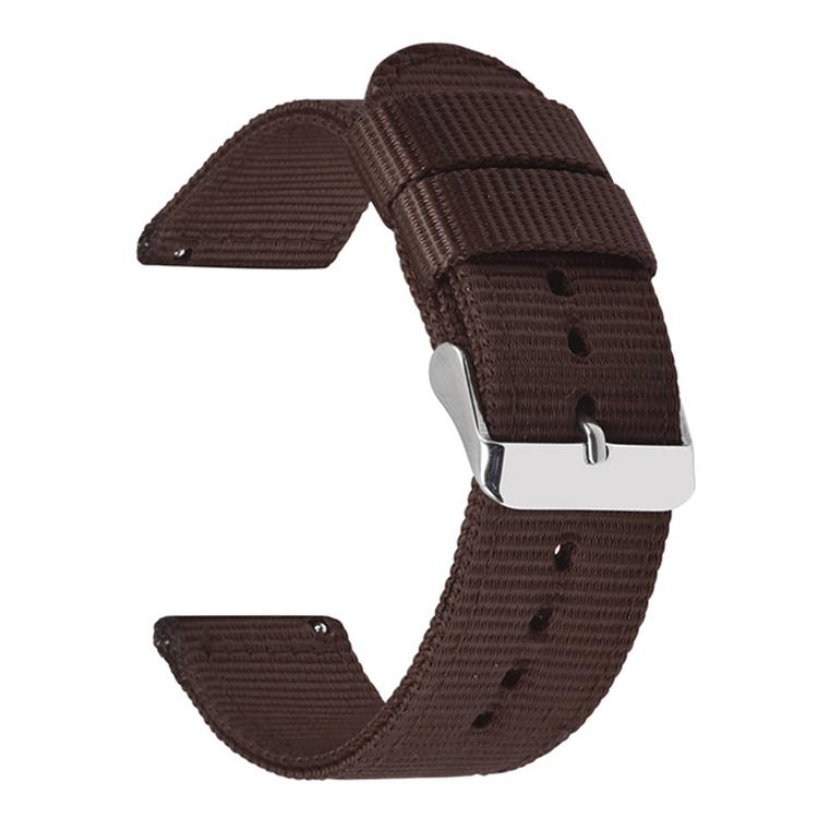 Bracelet de montre en toile de nylon unie avec boucle ardillon en acier inoxydable, 18mm, 20mm, 22mm, 24mm