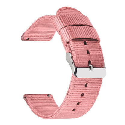 Bracelet de montre en toile de nylon unie avec boucle ardillon en acier inoxydable, 18mm, 20mm, 22mm, 24mm