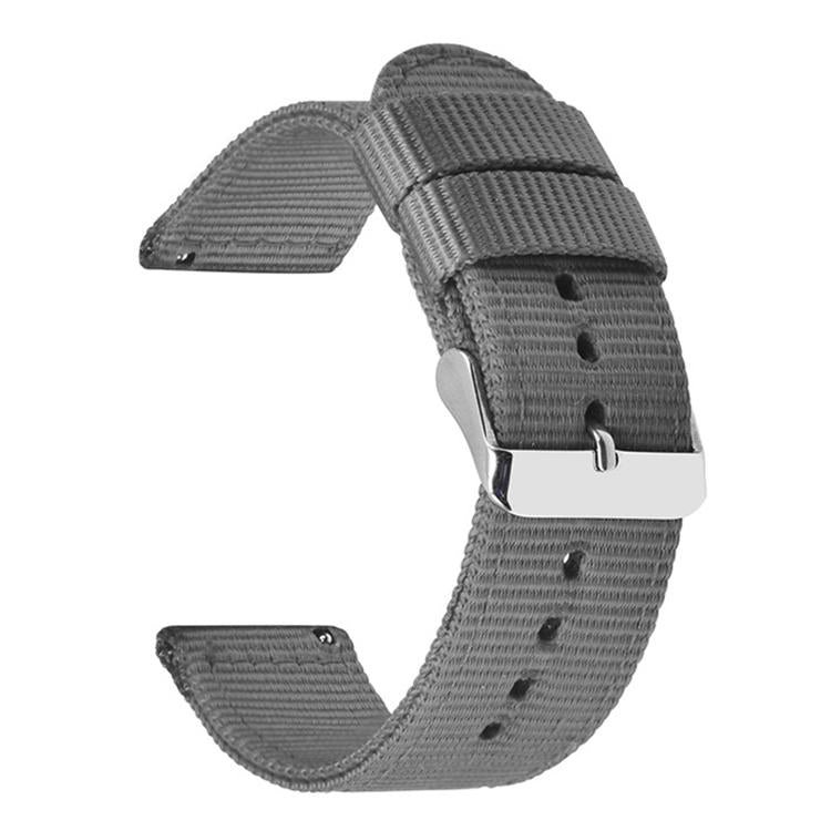 Bracelet de montre en toile de nylon unie avec boucle ardillon en acier inoxydable, 18mm, 20mm, 22mm, 24mm
