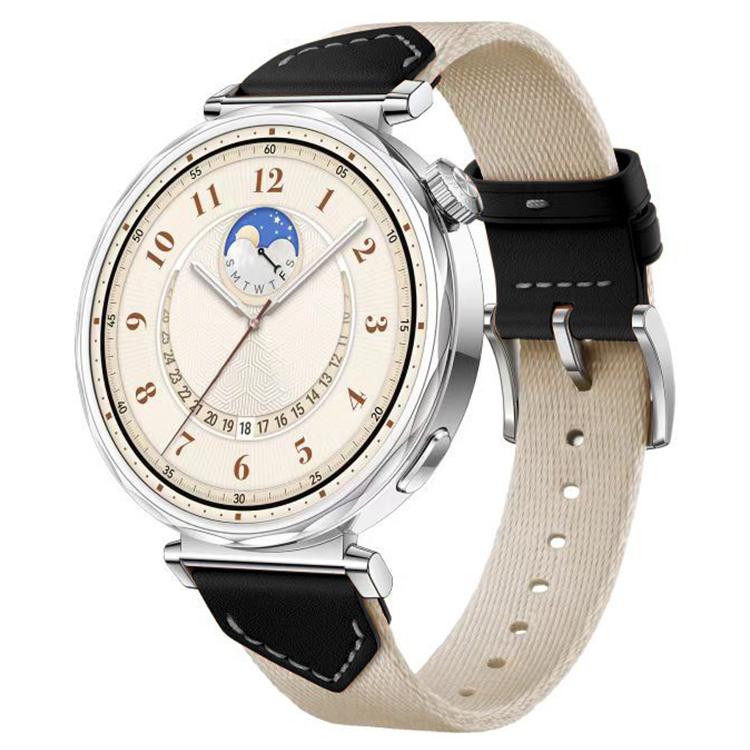Bracelet de montre hybride en cuir tressé xDfind, For Huawei Watch GT 5 / 4 / 3 41mm
