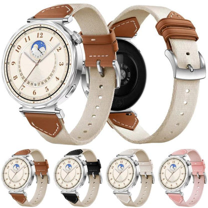 Bracelet de montre hybride en cuir tressé xDfind, For Huawei Watch GT 5 / 4 / 3 41mm