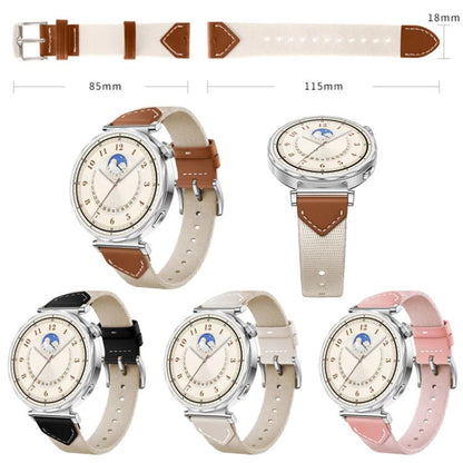 Bracelet de montre hybride en cuir tressé xDfind, For Huawei Watch GT 5 / 4 / 3 41mm