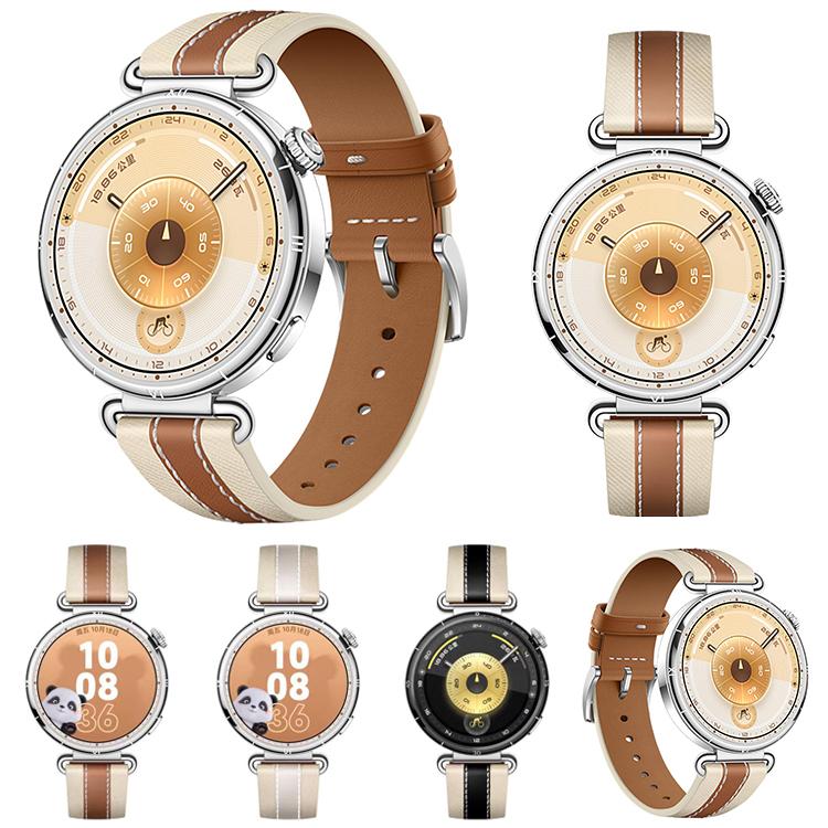 Bracelet de montre xDfind en cuir véritable tressé, For Huawei Watch GT 6 41mm