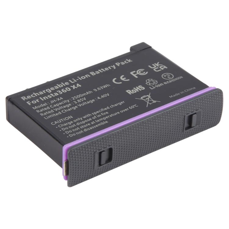 Batterie JH-X4 pour caméra d'action Insta360 X4, 2500 mAh, For Insta360 X4