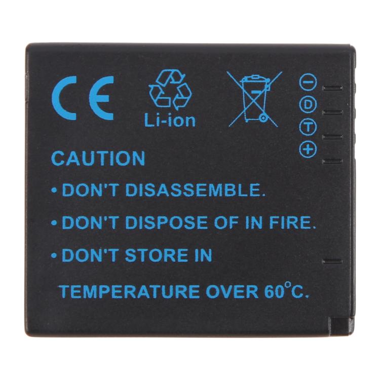 Batterie pour appareil photo DMW-BCG10 1250 mAh compatible avec les modèles Panasonic DMC-ZS20 / ZS1 / ZS3 / ZS5 / ZS7 / ZS8 / TZ2, DMW-BCG10