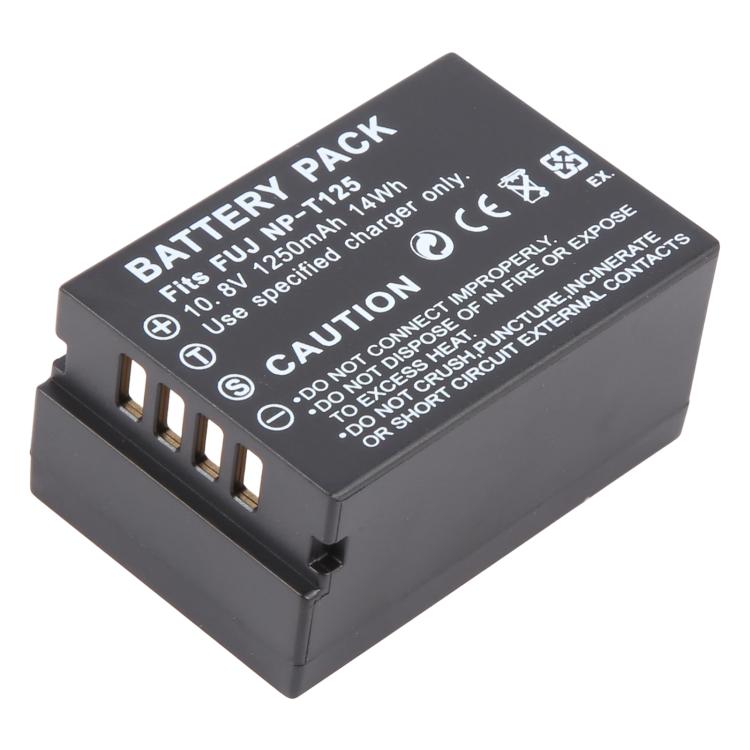 Batterie NP-T125 1250 mAh pour appareil photo Fujifilm GFX50S / GFX50R / GFX100, For Fujifilm GFX50S / GFX50R / GFX100
