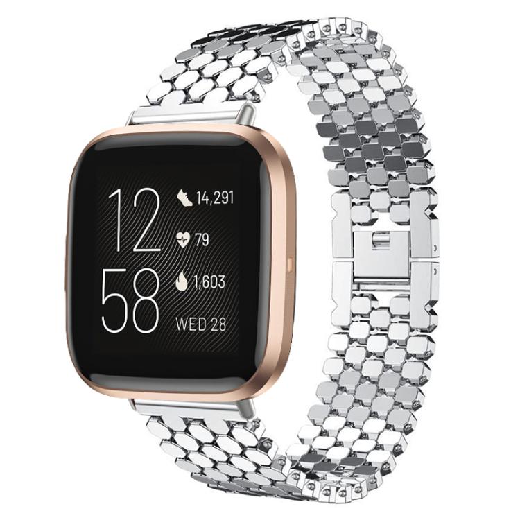 Bracelet de montre en métal à texture écailles de poisson xDfind, For Fitbit Versa 4/Versa 3/Sense 2/Sense, For Fitbit Versa 2/Versa/Versa Lite