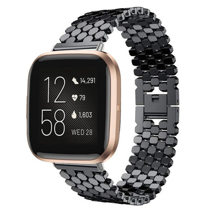 Bracelet de montre en métal à texture écailles de poisson xDfind, For Fitbit Versa 4/Versa 3/Sense 2/Sense, For Fitbit Versa 2/Versa/Versa Lite