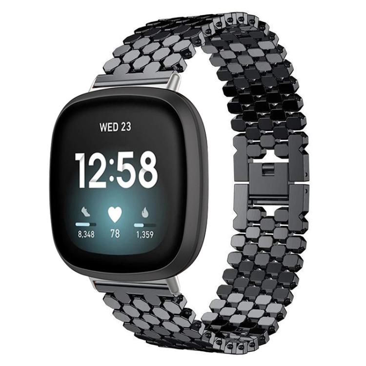 Bracelet de montre en métal à texture écailles de poisson xDfind, For Fitbit Versa 4/Versa 3/Sense 2/Sense, For Fitbit Versa 2/Versa/Versa Lite