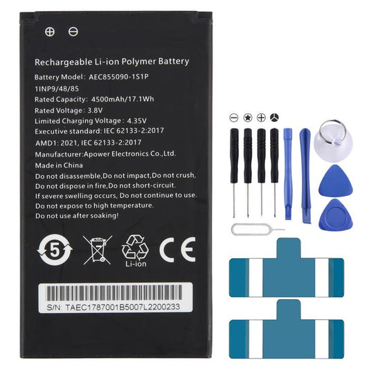 Batterie AEC855090-1S1P 3,8 V 4500 mAh pour routeur Wi-Fi mobile HUA XING Space 5G, For HUA XING Space 5G Mobile WiFi