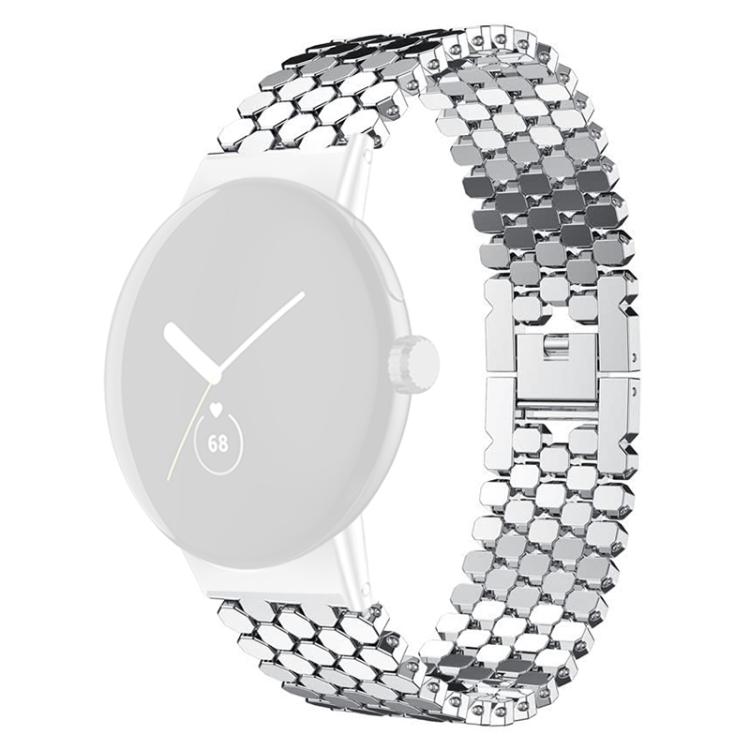 Bracelet de montre en métal à texture écailles de poisson xDfind, For Google Pixel Watch 4 / Watch 3 45mm, For Google Pixel Watch 4 / 3 / 2 / 1 41mm