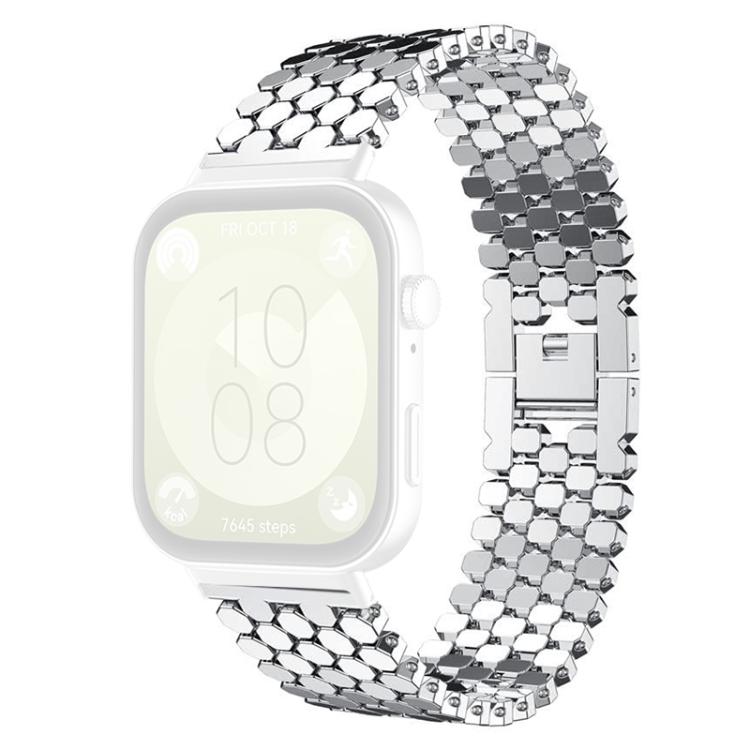 Bracelet de montre en métal à texture écailles de poisson xDfind, For Huawei Watch Fit4 / Fit4 Pro / Fit3