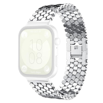 Bracelet de montre en métal à texture écailles de poisson xDfind, For Huawei Watch Fit4 / Fit4 Pro / Fit3