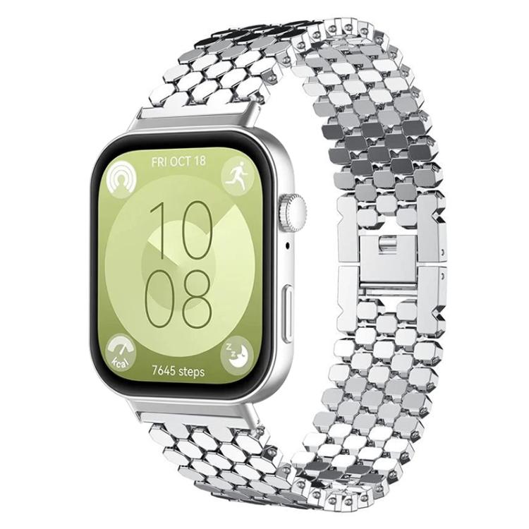 Bracelet de montre en métal à texture écailles de poisson xDfind, For Huawei Watch Fit4 / Fit4 Pro / Fit3