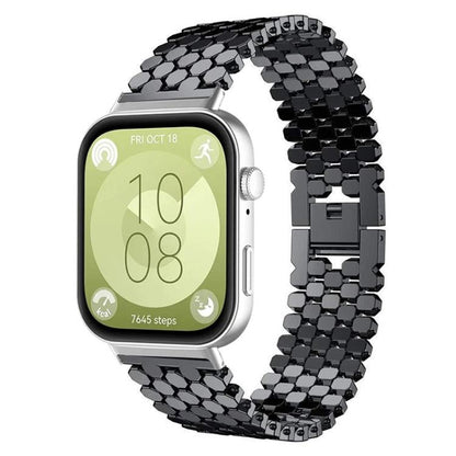 Bracelet de montre en métal à texture écailles de poisson xDfind, For Huawei Watch Fit4 / Fit4 Pro / Fit3