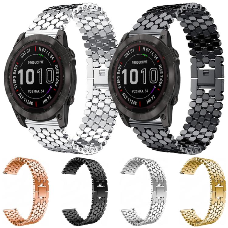 Bracelet de montre en métal à texture écailles de poisson xDfind, For Garmin Forerunner 235/220/620/630