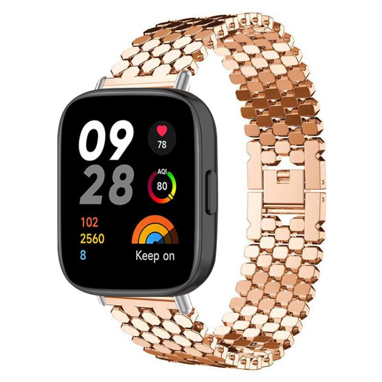 Bracelet de montre en métal à texture écailles de poisson xDfind, For Xiaomi Band 10 Pro/9 Pro/Redmi Watch 6/5, For Redmi Watch 3 Active / Watch 3 Lite, For Redmi Watch 3