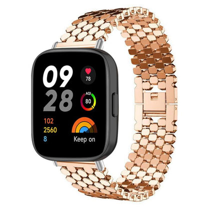 Bracelet de montre en métal à texture écailles de poisson xDfind, For Xiaomi Band 10 Pro/9 Pro/Redmi Watch 6/5, For Redmi Watch 3 Active / Watch 3 Lite, For Redmi Watch 3
