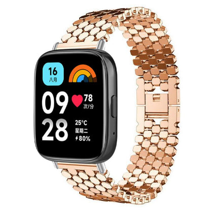 Bracelet de montre en métal à texture écailles de poisson xDfind, For Xiaomi Band 10 Pro/9 Pro/Redmi Watch 6/5, For Redmi Watch 3 Active / Watch 3 Lite, For Redmi Watch 3
