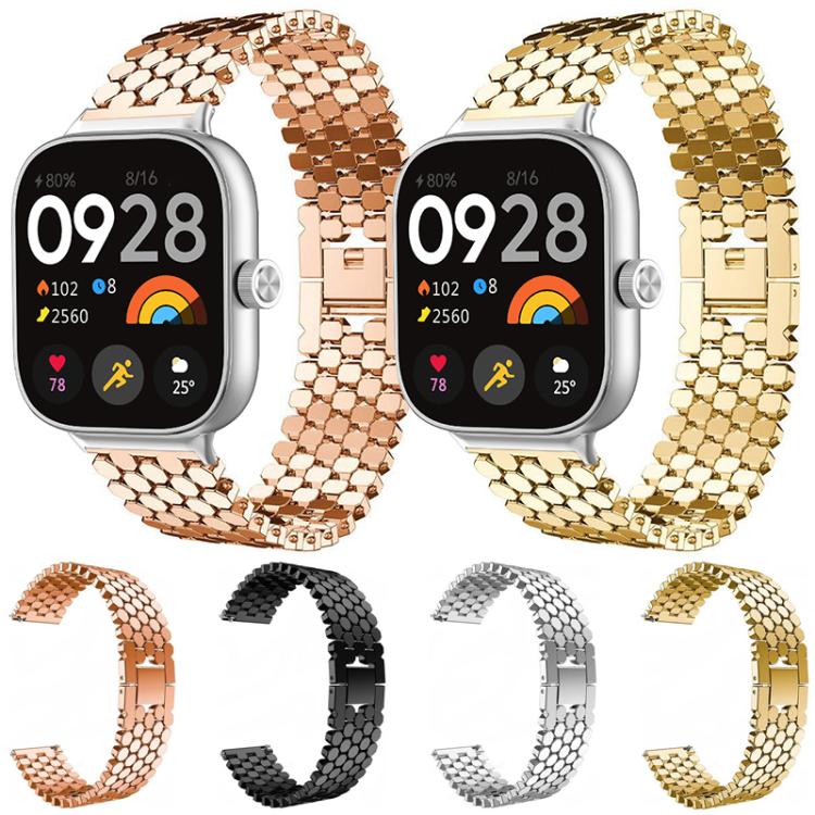 Bracelet de montre en métal à texture écailles de poisson xDfind, For Xiaomi Band 10 Pro/9 Pro/Redmi Watch 6/5, For Redmi Watch 3 Active / Watch 3 Lite, For Redmi Watch 3