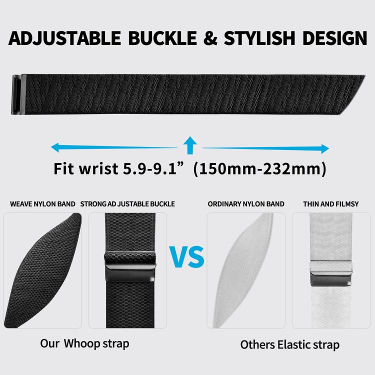 Bracelet de montre en nylon élastique à motif sport xDfind, For WHOOP 4.0