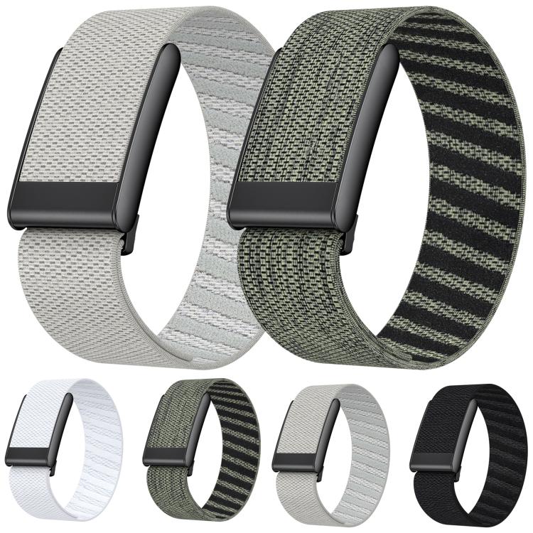 Bracelet de montre xDfind Sport à boucle noire élastique en nylon à motif sergé, For WHOOP 5.0 Standard Version