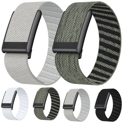 Bracelet de montre xDfind Sport à boucle noire élastique en nylon à motif sergé, For WHOOP 5.0 Standard Version