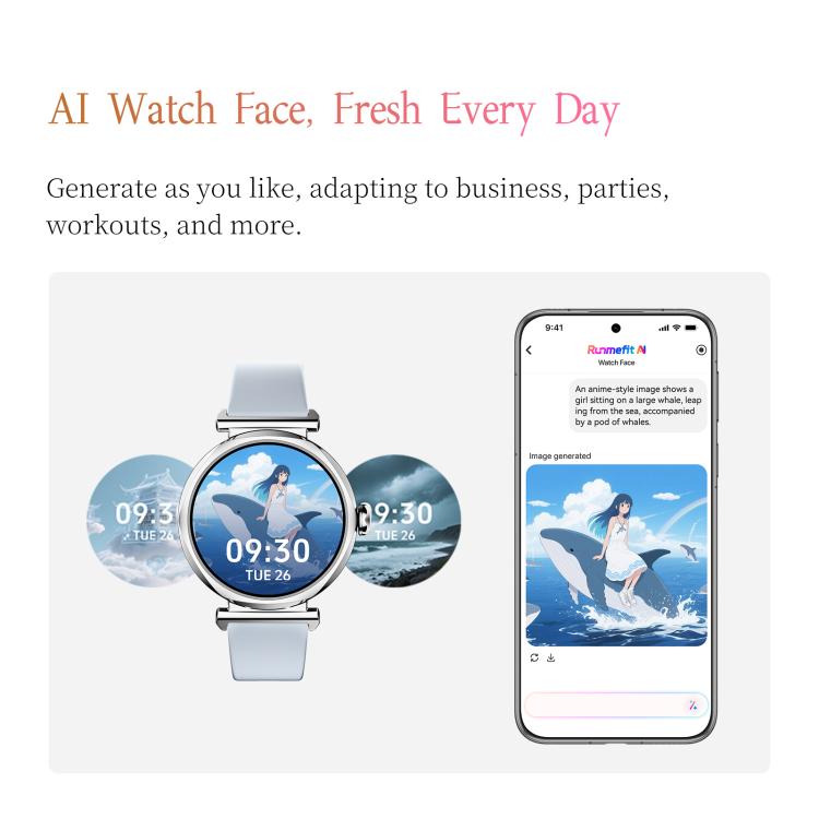 Montre connectée GTR4 pour femme avec écran TFT de 1,27 pouce, étanchéité IP68 et surveillance de la fréquence cardiaque
