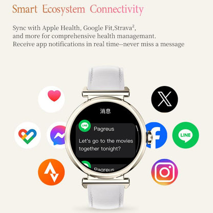 Montre connectée GTR4 pour femme avec écran TFT de 1,27 pouce, étanchéité IP68 et surveillance de la fréquence cardiaque