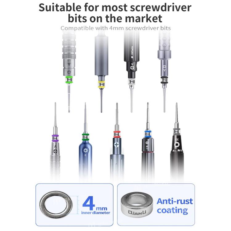 Aimant pour embouts de tournevis Qianli multicolores, compatible avec les embouts de tournevis de 4 mm, Qianli Magnetizer Screwdriver Bit
