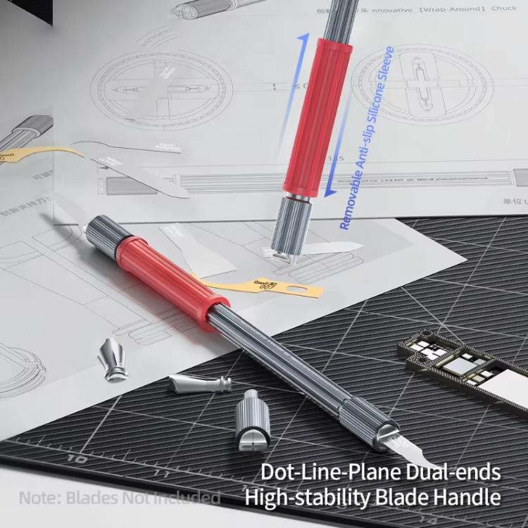 Manche de couteau Qianli Dot Line plat, antidérapant, résistant à l'usure et à double extrémité, extra stable, Qianli Dot Line Flatness Knife Handle