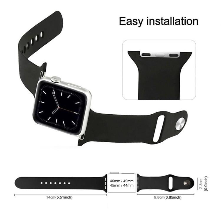 5 Pack xDfind Solid Color Silicone Sports Watch Band, For Apple Watch 42 / 44 / 45 / 46 / 49mm, For Apple Watch 38 / 40 / 41 / S11 42mm