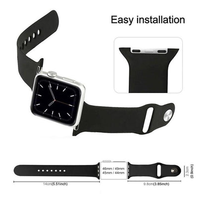 5 Pack xDfind Solid Color Silicone Sports Watch Band, For Apple Watch 42 / 44 / 45 / 46 / 49mm, For Apple Watch 38 / 40 / 41 / S11 42mm