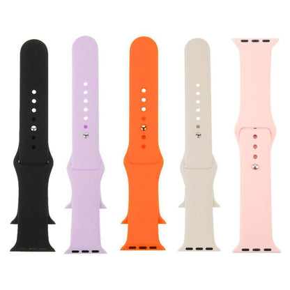 5 Pack xDfind Solid Color Silicone Sports Watch Band, For Apple Watch 42 / 44 / 45 / 46 / 49mm, For Apple Watch 38 / 40 / 41 / S11 42mm