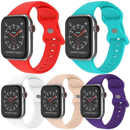 Lot de 5 bracelets de montre en silicone xDfind à boucle papillon, For Apple Watch 42 / 44 / 45 / 46 / 49mm, For Apple Watch 38 / 40 / 41 / S11 42mm