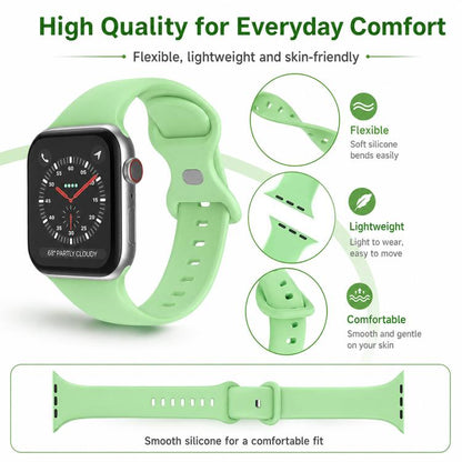 Lot de 5 bracelets de montre en silicone xDfind à boucle papillon, For Apple Watch 42 / 44 / 45 / 46 / 49mm, For Apple Watch 38 / 40 / 41 / S11 42mm