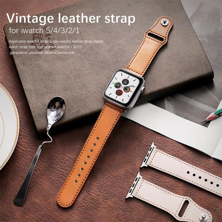 Lot de 5 bracelets de montre en cuir véritable à boucle rivetée xDfind, For Apple Watch 42 / 44 / 45 / 46 / 49mm, For Apple Watch 38 / 40 / 41 / S11 42mm