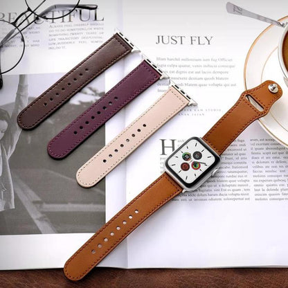 Lot de 5 bracelets de montre en cuir véritable à boucle rivetée xDfind, For Apple Watch 42 / 44 / 45 / 46 / 49mm, For Apple Watch 38 / 40 / 41 / S11 42mm