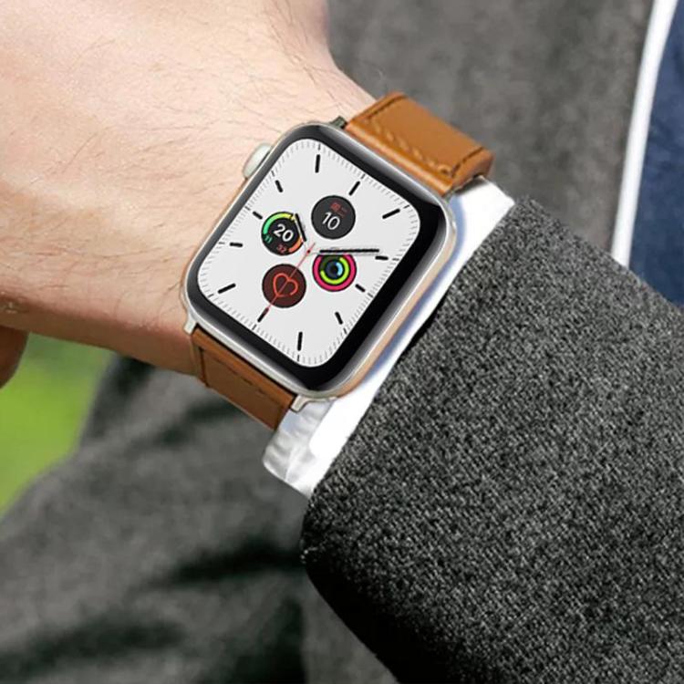 Lot de 5 bracelets de montre en cuir véritable à boucle rivetée xDfind, For Apple Watch 42 / 44 / 45 / 46 / 49mm, For Apple Watch 38 / 40 / 41 / S11 42mm