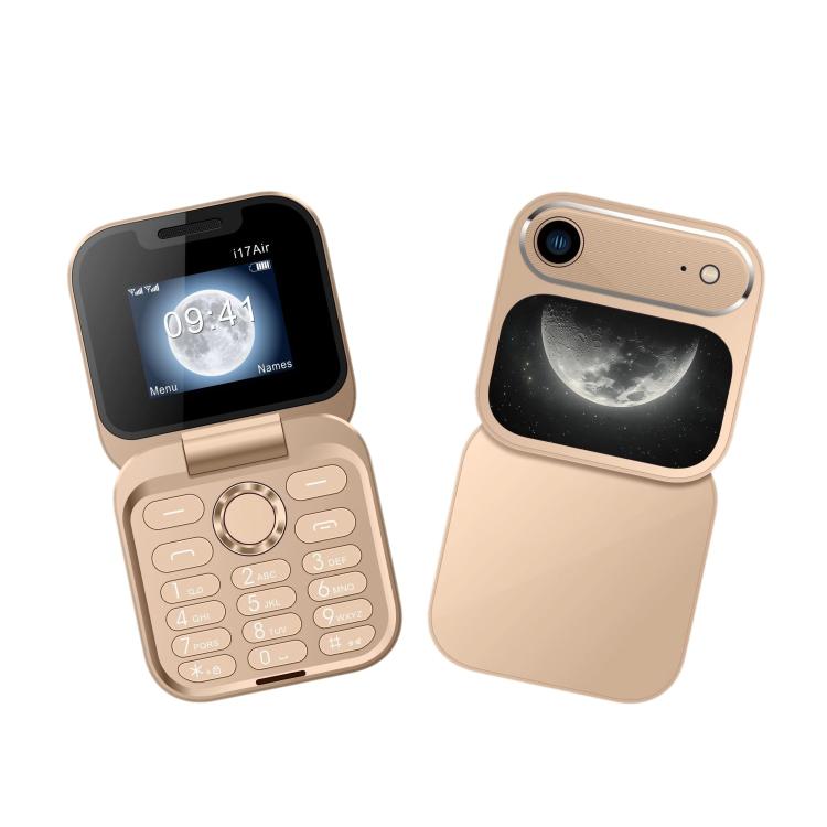 i17Air Mini Flip Dual Screen Phone, 1.8 inch, Support Bluetooth, FM, GSM, Dual SIM