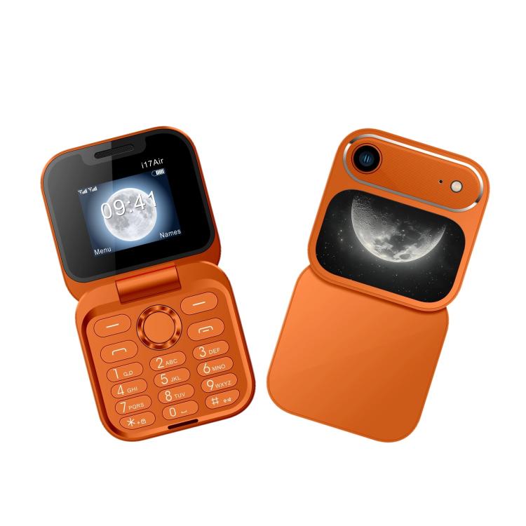 i17Air Mini Flip Dual Screen Phone, 1.8 inch, Support Bluetooth, FM, GSM, Dual SIM