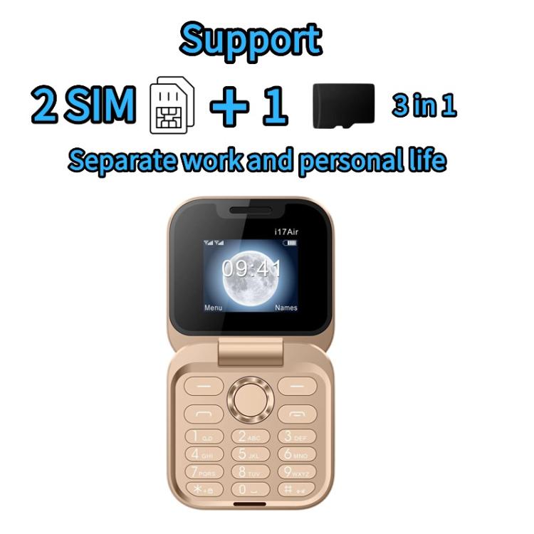 i17Air Mini Flip Dual Screen Phone, 1.8 inch, Support Bluetooth, FM, GSM, Dual SIM