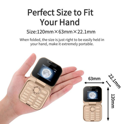 i17Air Mini Flip Dual Screen Phone, 1.8 inch, Support Bluetooth, FM, GSM, Dual SIM