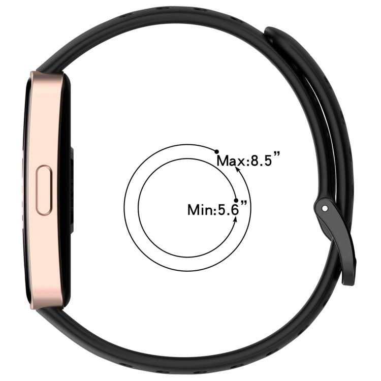 Lot de 5 bracelets de montre en silicone respirant xDfind à trous, For Huawei Band 10 / 9 / 8