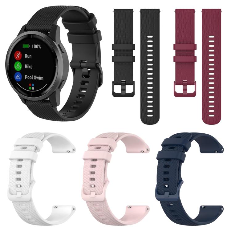 Lot de 5 bracelets de montre en silicone à carreaux unis xDfind, 18mm, 20mm, 22mm