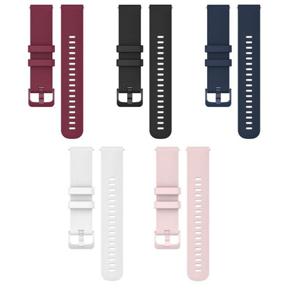 Lot de 5 bracelets de montre en silicone à carreaux unis xDfind, 18mm, 20mm, 22mm
