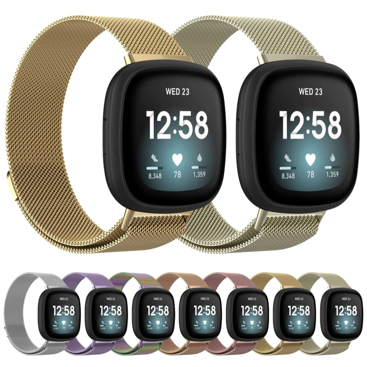 Pour Fitbit Versa 3 bracelet de montre de remplacement milanais, S 202mm, L 230mm