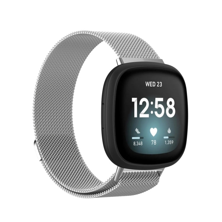 Pour Fitbit Versa 3 bracelet de montre de remplacement milanais, S 202mm, L 230mm